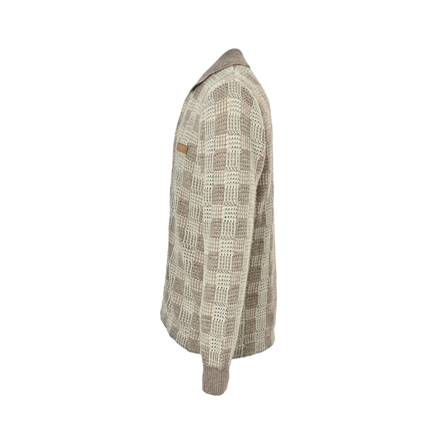 Louis Vuitton/Louis Vuitton tweed plaid jacquard knitted cardigan